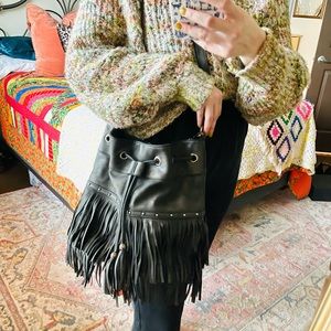 Fringe Bucket Bag